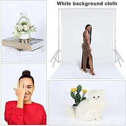 Hiffin 8x12 ft White|Green|Black Screen, Photography Backdrop Background with 2 Clip White, Black Reflector Umbrella image 4