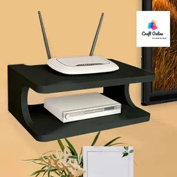 Set top Box Wooden Wall Shelf/MDF Board/TV Setup Box/WiFi Stand/Home MDF (Medium Density Fiber), Wooden Wall Shelf-image-49