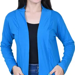 ng store Women Jacket Style Full Sleeve Light Blue Shrug-picture-12