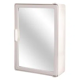 zahab Plastic White 4 Compartment Bathroom Cabinet With Mirror image 4