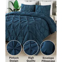 the white moss Marquis Pleat Pinch luxurious Winter Single Comforter with One Pillow Cover image 3