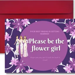aanyacentric 5.8x8.3inch Will You be My Bridesmaid Invites with Envelopes Invitation Card-picture-37