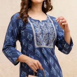 surhi Women Embroidered Cotton Blend Straight Kurta-picture-34