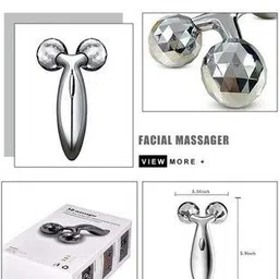srs enterprises Portable Facial Roller Massager for Daily Skin Lifting and Relaxation Therapy image 2