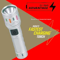 3baan A182 Rechargeable Flashlight | Bright LED Torch for Camping, Travel & Home Torch image 2