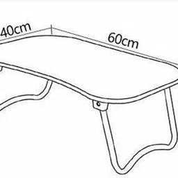 dharmi enterprise MATT BLACK Wood Portable Laptop Table image 2