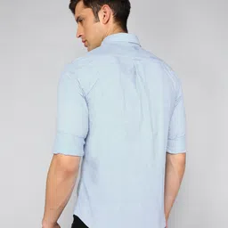 u.s. polo assn. Men Tailored Fit Solid Spread Collar Casual Shirt image 4