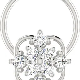 avsar Khushi 14kt Cubic Zirconia White Gold Nose Wire-picture-11