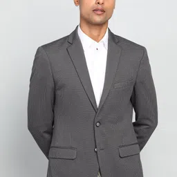 park avenue Men Self Design Single Breasted Formal Blazer-picture-44