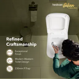 hindware Italian Collection Enigma EWC with Soft Close Cover 9202460SW Western Commode image 5