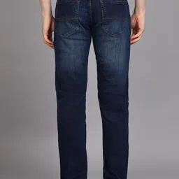mufti Men Straight Fit Mid Rise Blue Jeans image 4