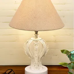 homesake Small Crystal Table Lamp,Bedroom Bedside Nightstand,Desk Living Room, Jute Table Lamp-picture-18