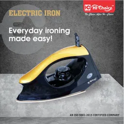 hi-choice by hi choice 1071 Light Weight Dry Iron Press With Gift Bottle 750 W Dry Iron image 3