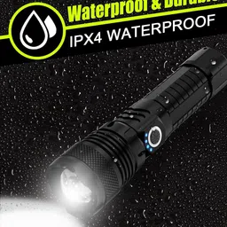 zeno volt M988 METAL ZOOMABLE TORCH Super Bright 150W Light, 5 Modes Flashlight Torch Torch image 3