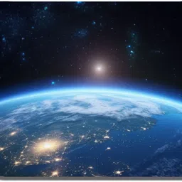 zeora Planet earth Gaming Large Mouse Pad XXL, Extended, Pc & keyboard 23 X 11 inch Non Slip Base Dual Sided Mousepad image 1