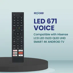RESORB LED 671 Voice Remote for Hisense Smart Tv Remote LCD LED OLED QLED UHD 4K Compatible with Hisense LCD LED OLED QLED UHD SMART 4K ANDROID TV Remote Controller image 5