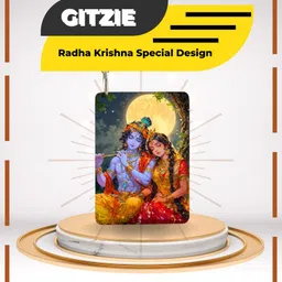 gitzie Classic Radha Krishna Acrylic Keychain | Ultra-Clear Print, Strong Build Key Chain image 5