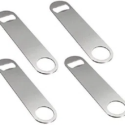 Set of 4 Stainless Steel Blade Bottle Opener Beer Soda Coldrink Bottle Opener Restaurants Bar Home Steel Blade Opener 18 CM Beer Bottle Opener Wine Bottle Opener Bottle Opener Set-image-2