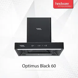 hindware Optimus Blk 60 cm Maxx Silence Autoclean Chimney 1350m3/hr Auto Clean Wall Mounted Black 1350 CMH Chimney image 5