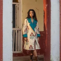 navyas fashion Cotton Floral Print Coat For Women image 2