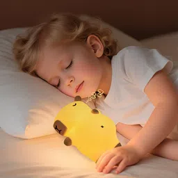 unzag Rechargeable Capybara Silicone Table Lamp Touch Sensor LED Night Light Animal Night Lamp image 2