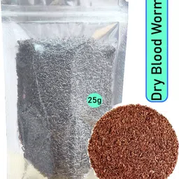grow basket Freeze Dried Blood Worms Fish Food for Bettas Tetras Arowana Flowerhorn, Oscar Sea Food 0.024 kg Dry Senior Fish Food-picture-13