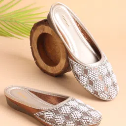 anouk Ethnic Embroidred Jutis and Mule Bellies For Women-picture-38