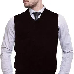 kesardesign Men Solid V Neck Multicolor Sweater-picture-43