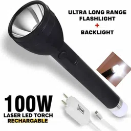 uzala 9050 Rechargeable SUPER bright Torch Black 20 cm Rechargeable 1.3 hrs Torch Emergency Light-picture-46