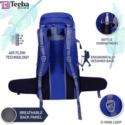 zikki Travel Bag For Men Tourist Bag Backpack For Hiking Trekking Camping Rucksack Rucksack - 60 L image 5