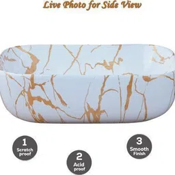 krunit (46*32.5*14) cm (super glossy finish) premium designer wash basin Table Top Basin image 3