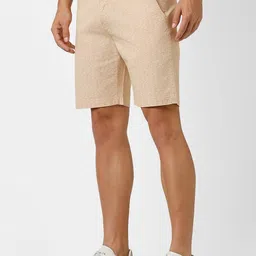 peter england Printed Men Brown Chino Shorts image 2