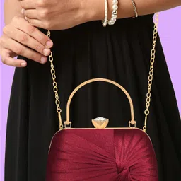 falcon bag Formal, Formal Maroon Clutch image 3
