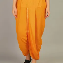 Shyam handloom Art Silk Ready to Wear Dhoti for Women Solid Women Dhoti-image-1