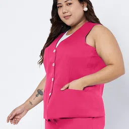 brinns Solid Women Waistcoat image 4