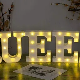 satyam kraft Marquee Alphabet Shaped Led Light (E) Pack of 1. Table Lamp image 5