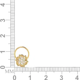 avsar Pranusha 14kt Cubic Zirconia Yellow Gold Nose Wire image 3