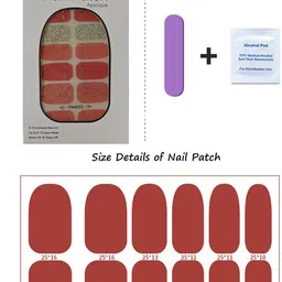 s.a.v.i 12PCS - Glitter Gel Nail Stickers, Long-Lasting Shine, Easy Apply Full Nail Art image 2