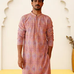 jompers Men Embroidered Viscose Rayon Straight Kurta-picture-36