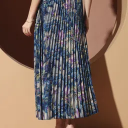 otabu Women Printed Pleated Multicolor Skirt image 2