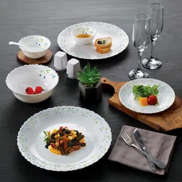 cello Pack of 37 Opalware Dazzle Tropical Lagoon-37 Dinner Set image 2