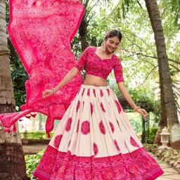 krishu ethnics Printed Semi Stitched Lehenga Choli image 2