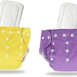 mlyo Baby Reusable Cloth Diaper+ Inserts/Washable, 100% Absorption,0-3 yrs(Pack of 2)-picture-37