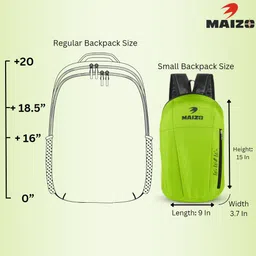 maizo Small 10 L Backpack Small Backpack/ School Bag Combo of 2 - Black & Green image 3