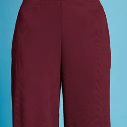 selvia Women Relaxed Red Lycra Blend Trousers image 5