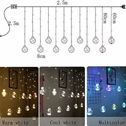 the purple tree 137 LEDs 2.49 m Multicolor Steady, Flickering Ball Rice Lights image 5