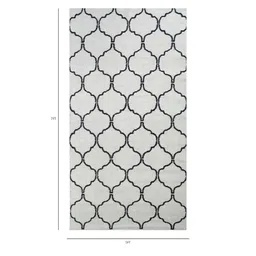 jaipur rugs Grey Geometrical Wool 5 ft X 8 ft Rectangle Flat Weaves image 2