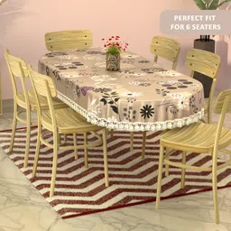 kuber industries PVC 6 Seater Floral Table Cover image 4