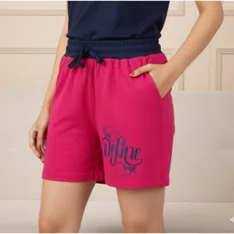 jocker Self Design Women Pink Boxer Shorts, Casual Shorts, Gym Shorts, Night Shorts, Regular Shorts, Sports Shorts image 1