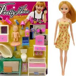 jyeshtha creation Playset Doll Portable Sets with Small House Accessories for Girl's-picture-46